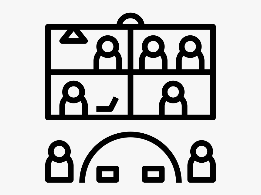 An Icon Of Two People Sitting At A Conference Table, HD Png Download