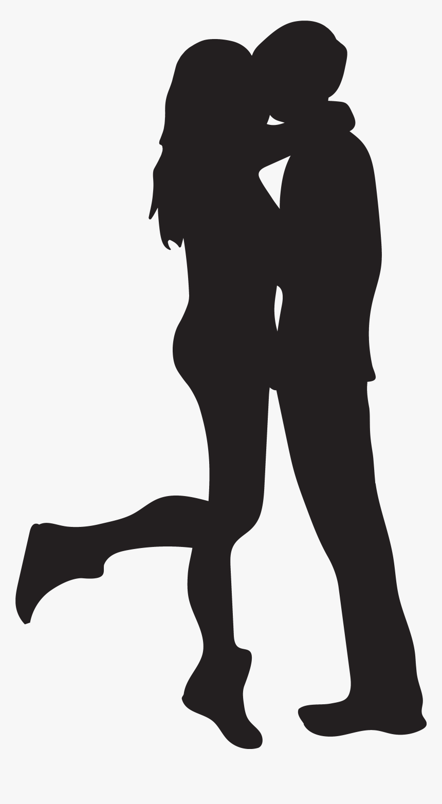 Firefighter Clipart Silhouette - Kissing Couple Silhouette Png, Transparent Png