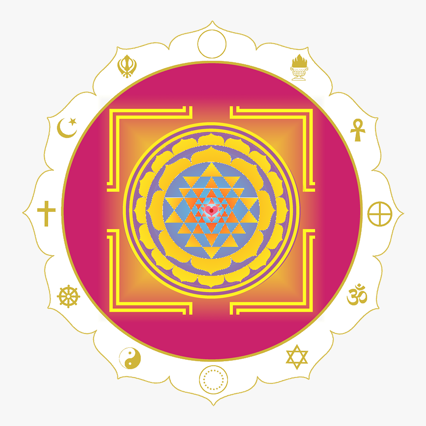 Heart Of Living Yoga Sri Yantra Download A Colour Version - Sri Yantra Hd, HD Png Download
