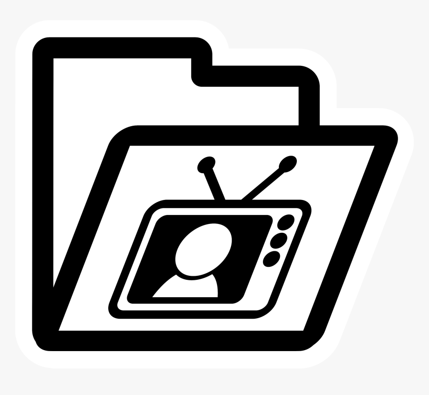 Mono Folder Video Clip Arts - Open File Icon Png, Transparent Png