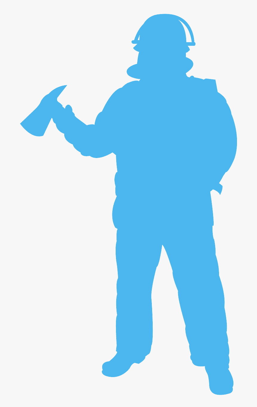 Silueta Bombero Png, Transparent Png