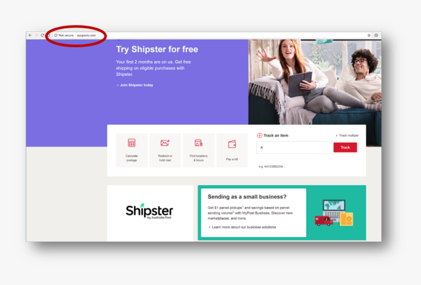 Landing Page That The Phishing Email Navigates Customers - Website, HD Png Download