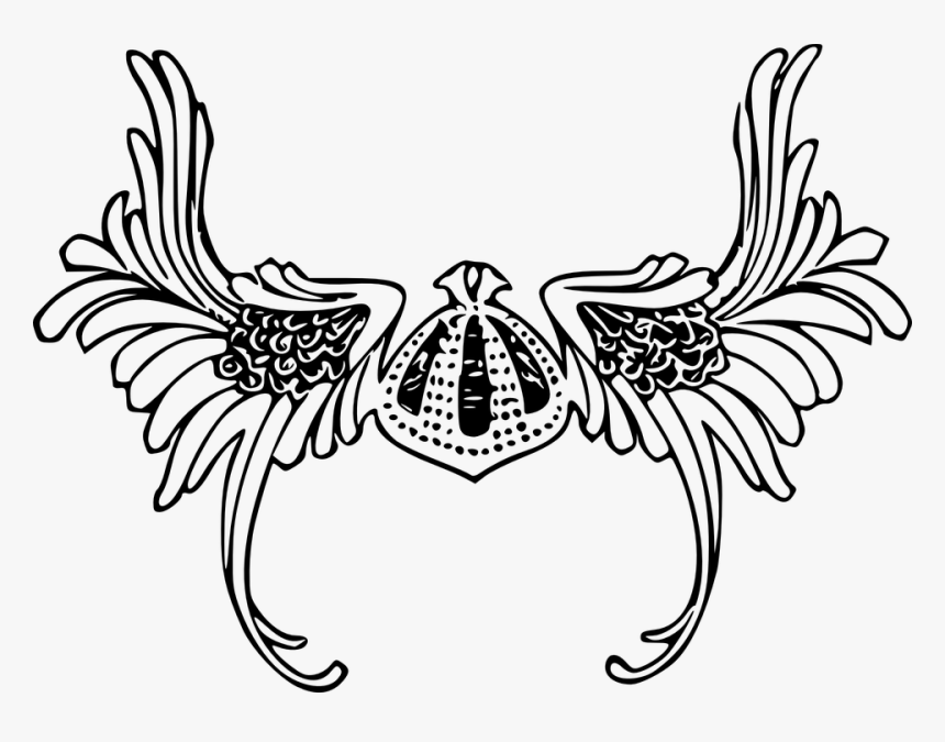 Symbol, Silhouette, Fireman, Cartoon, Symbols - Vikings Helmet With Wings, HD Png Download
