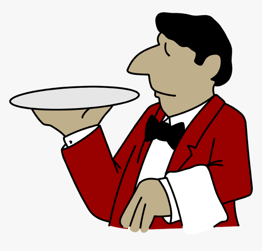 Collection Of Restaurant - Transparent Waiter Clipart, HD Png Download
