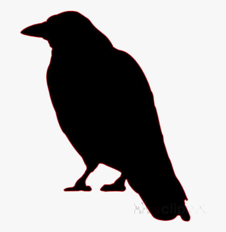 Game Of Thrones Crow Silhouette Clipart Bird Clip Free - Red Crow Silhouette, HD Png Download