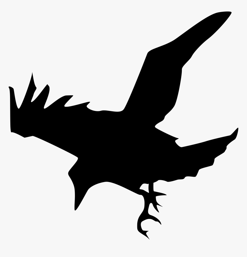 Crow Clipart Female - Raven Silhouette, HD Png Download