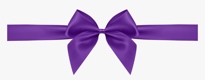 Lavender Ribbon Png - Purple Bow And Ribbon Png, Transparent Png