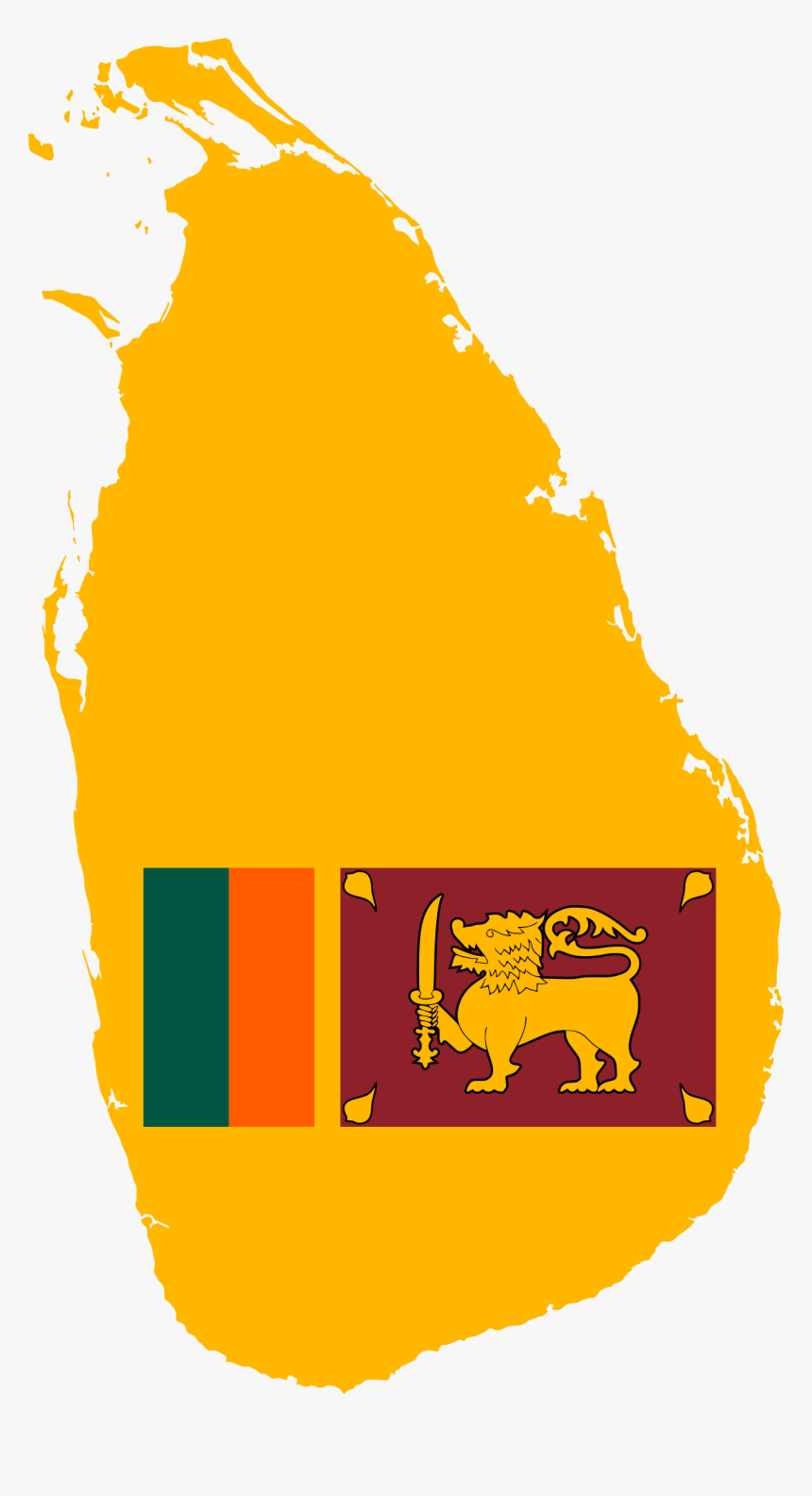 Sri Lanka Map Flag Clip Arts - Flag Of Sri Lanka, HD Png Download