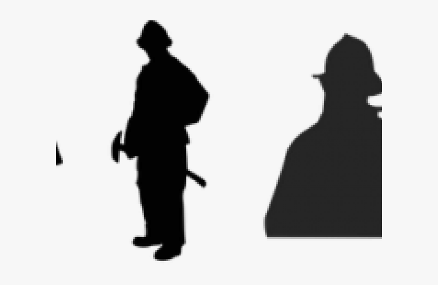 Firefighter Silhouette Cliparts - Firefighter Silhouette Clip Art, HD Png Download