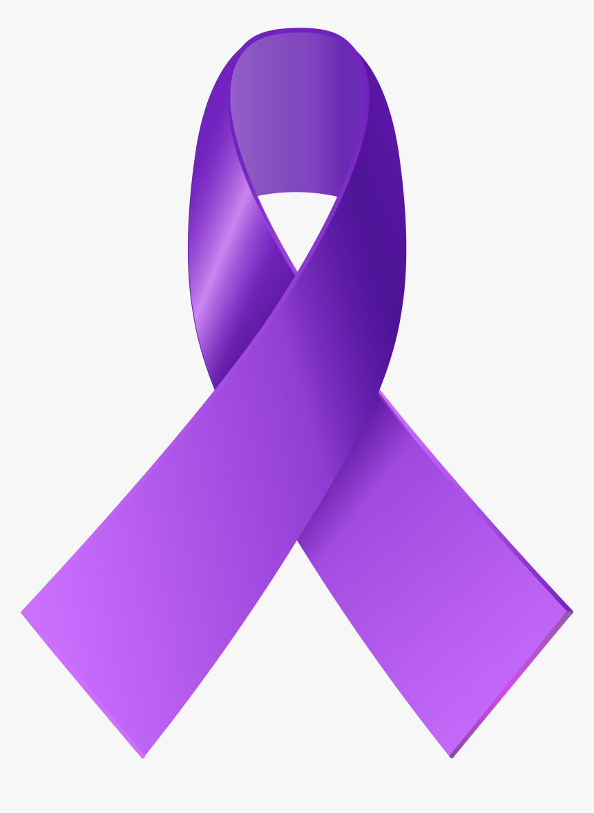 Purple Awareness Ribbon Png Clip Art - Purple Awareness Ribbon Png, Transparent Png