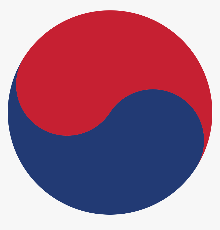 Free North Korea Free Flag Of South Korea Free Taiko - Red And Blue Yin Yang, HD Png Download