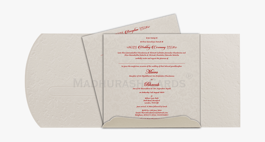 Hindu Wedding Cards, HD Png Download , Transparent Png Image - PNGitem
