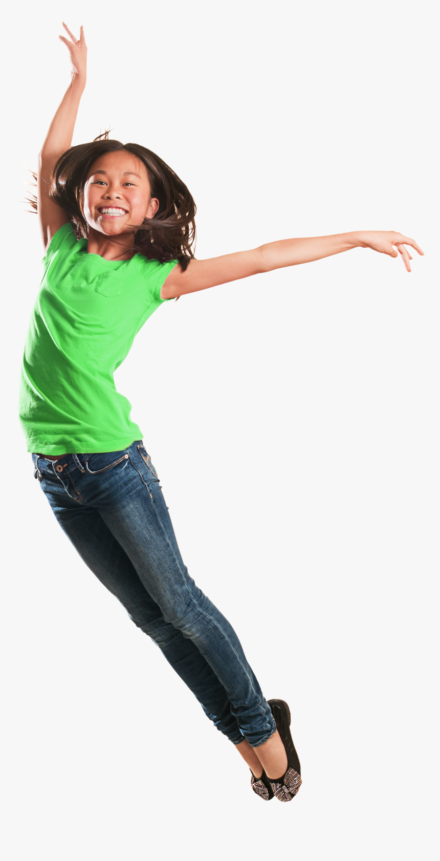 Girl Jumping Png, Transparent Png