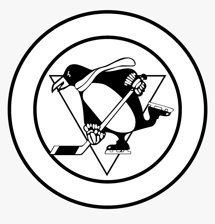 Pittsburgh Penguins Logo Black And White, HD Png Download
