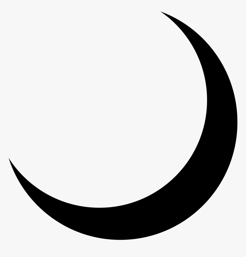 Thin Crescent Moon Vector , Png Download, Transparent Png , Transparent