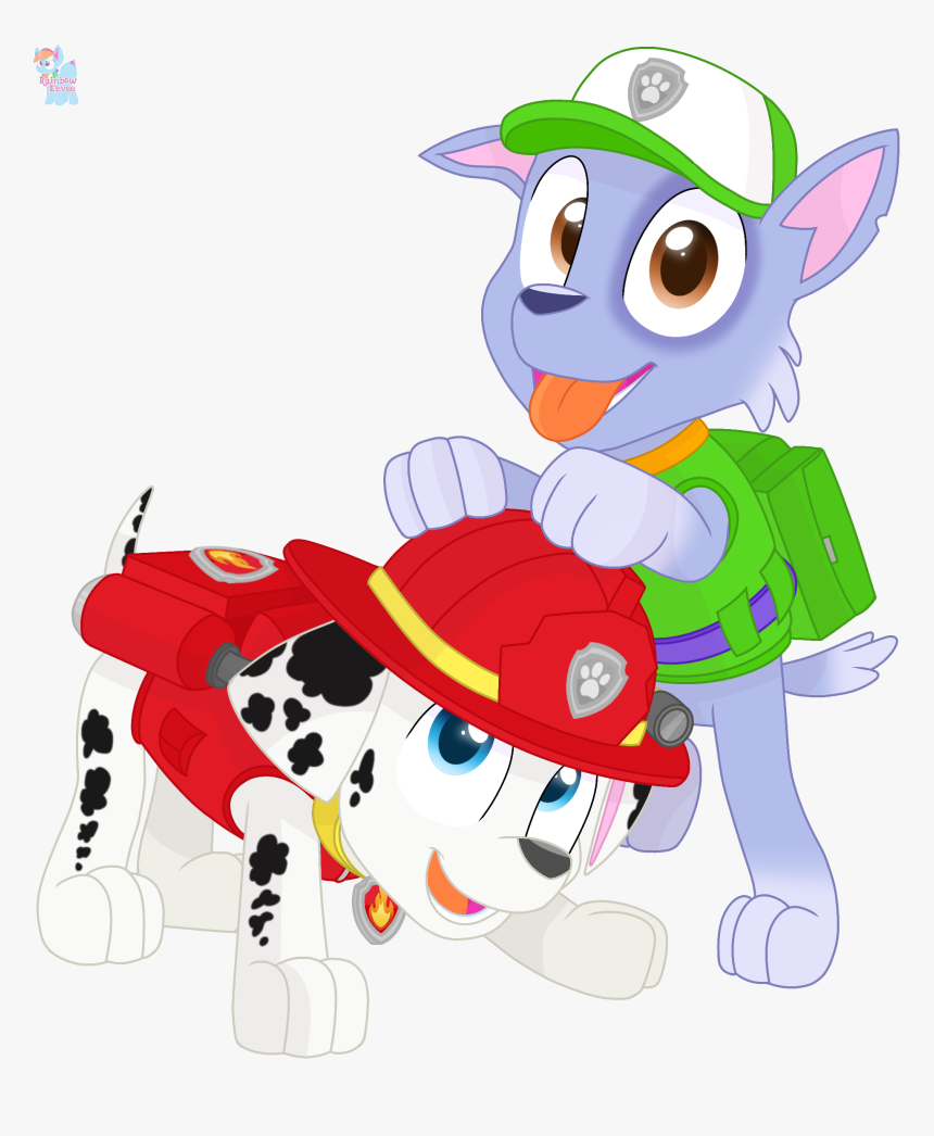 Marshall And Rocky Paw Patrol Relationships, HD Png Download