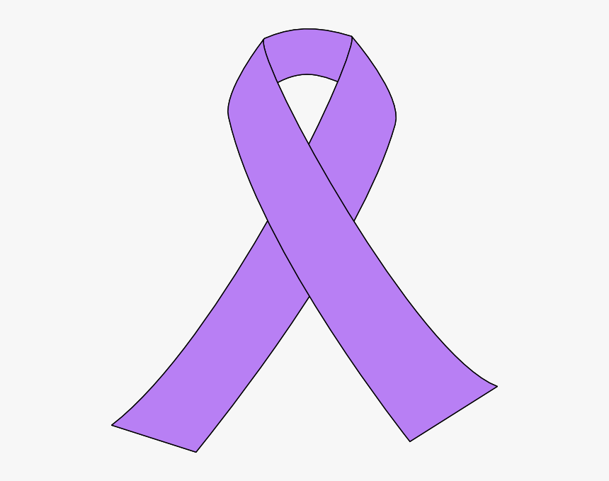Breast Cancer Ribbon Png - All Cancer Lavender Ribbon, Transparent Png