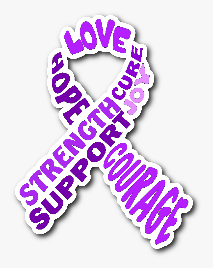 Awareness Ribbon Purple Ribbon Png, Transparent Png