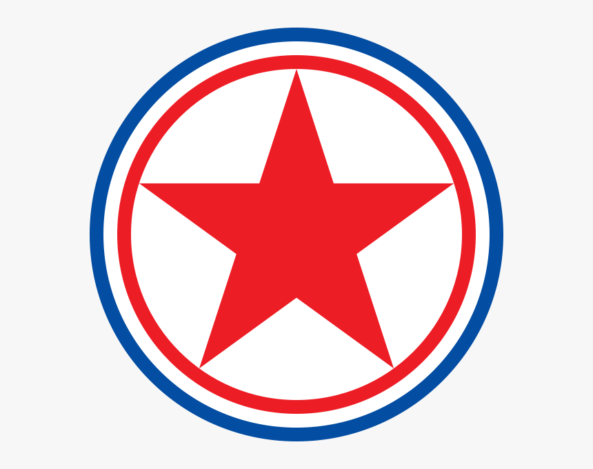 The North Korean Air Force Flag - North Korea Flag Star, HD Png Download