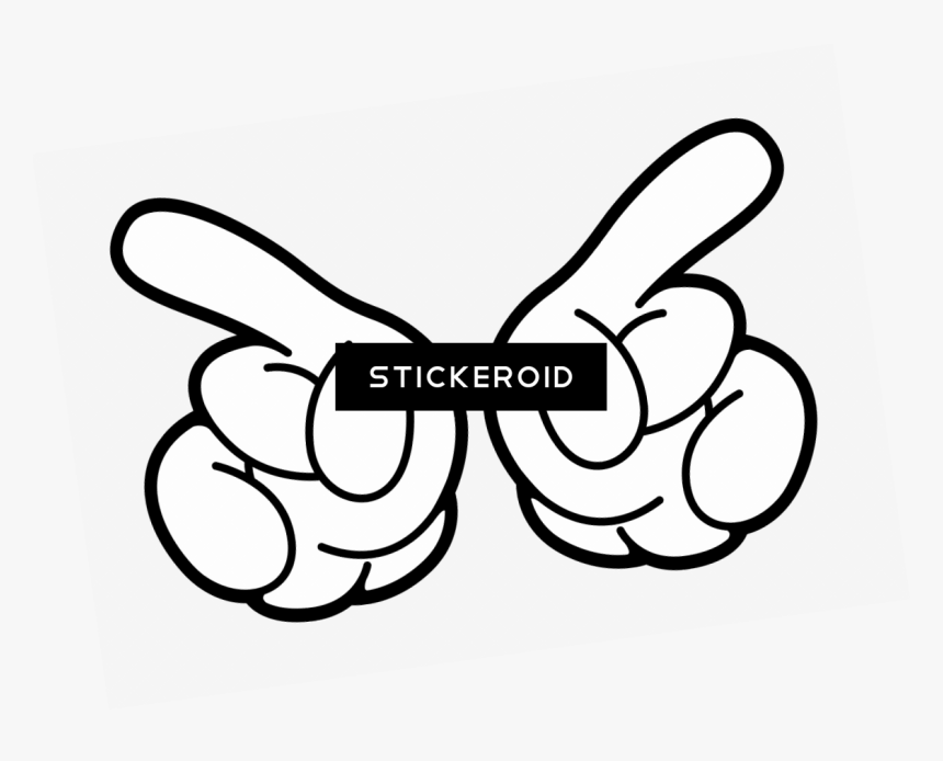 Two Mickey S Hands - Mickey Mouse Hand Transparent, HD Png Download