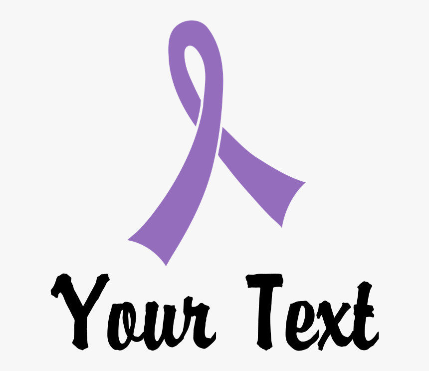 Personalized Lavender Ribbon Square Canvas Pillow, HD Png Download