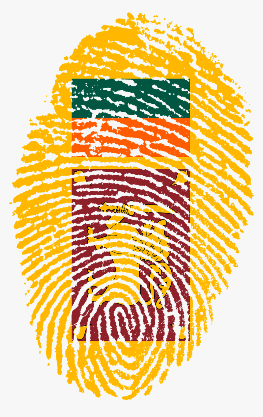 Sri Lanka Flag Fingerprint Free Picture - Sri Lanka Flag Fingerprint, HD Png Download
