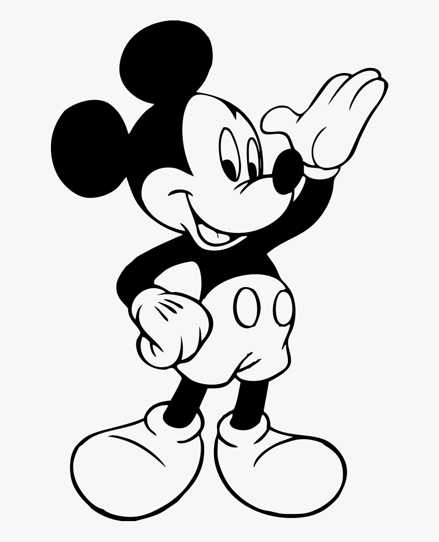 Mickey Mouse Pants Outline Black And White
