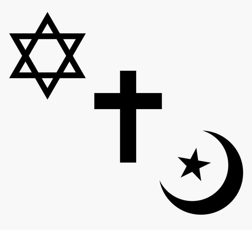 Symbols Of Christianity Islam And Judaism, HD Png Download