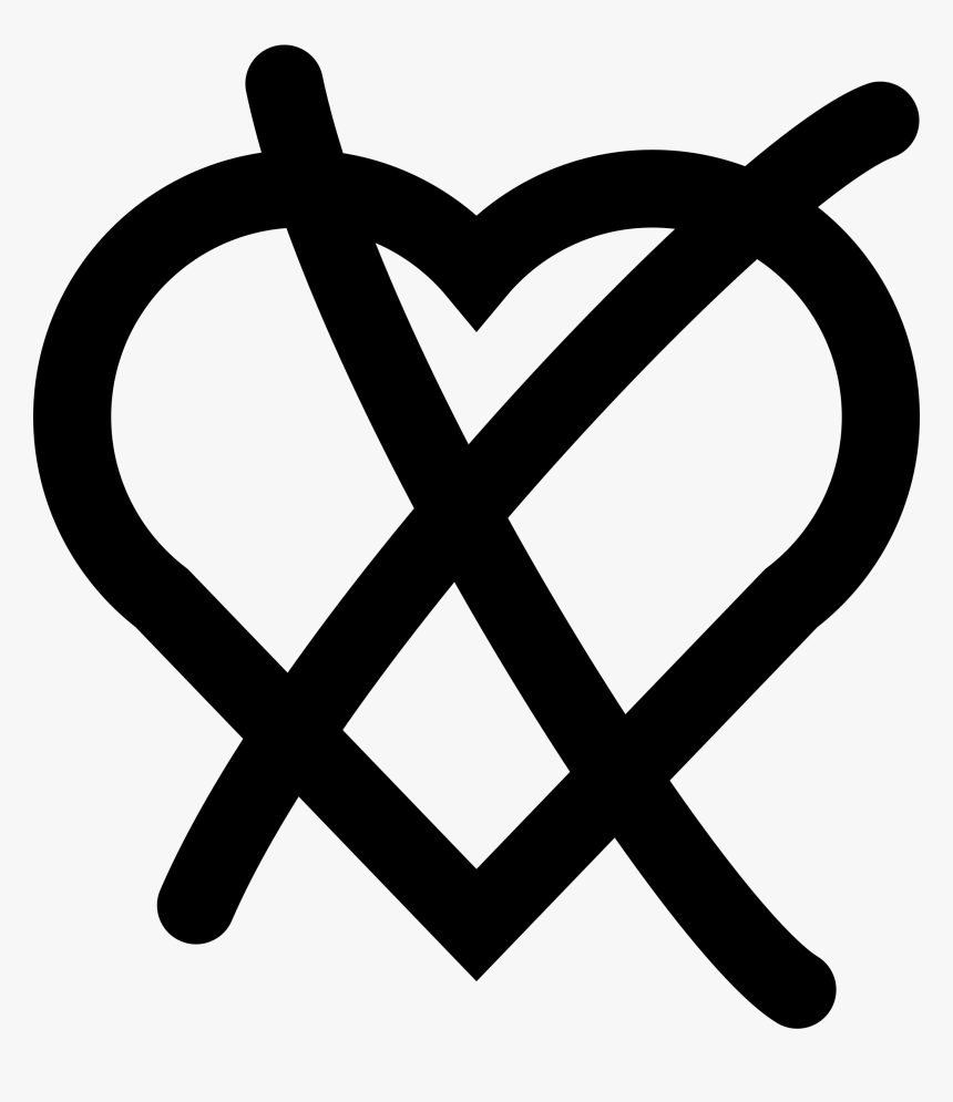 A Heart Clip Arts - Don T Like Symbol, HD Png Download