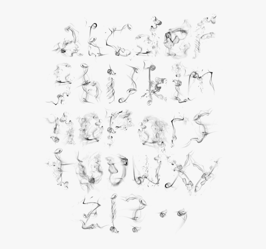 Smoke Font Alphabet - Smoke Font, HD Png Download