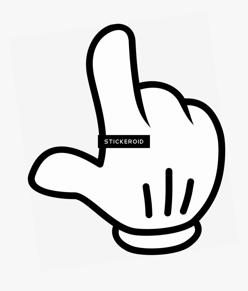 Fingerpoint Mickey S Hand - Rock Paper Scissors Hand Png, Transparent Png