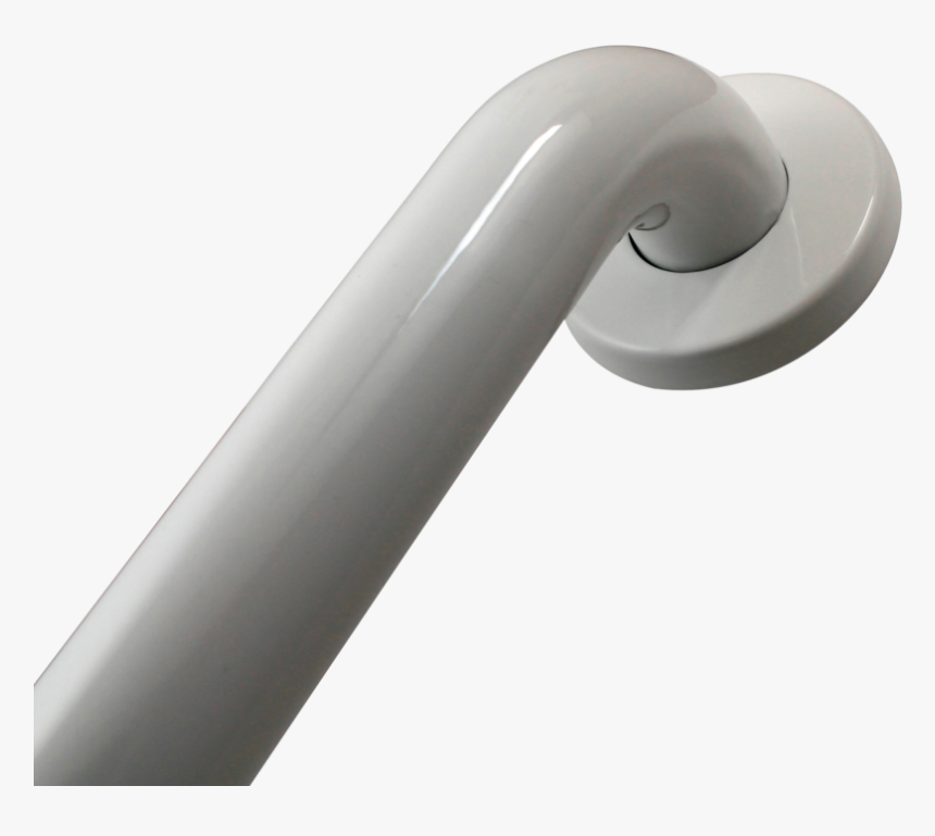 Straight Grey Glossy Grab Bar With Cover Flange - Shower Bar, HD Png Download