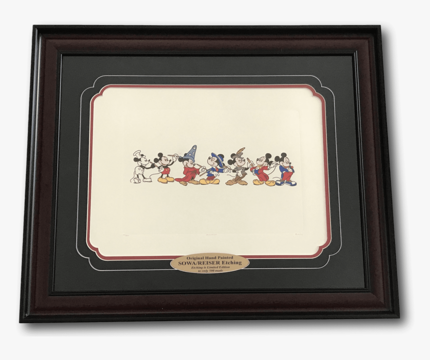 Mickey Mouse Framed Etch Artwork Sowa & Reiser - Picture Frame, HD Png Download