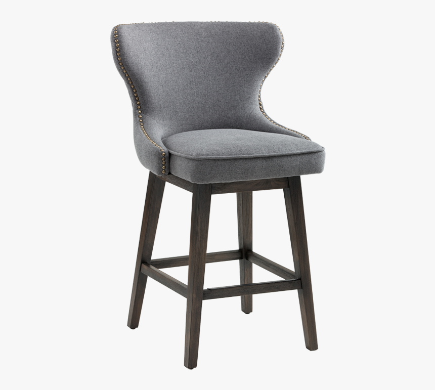 Andrea Dark Grey Swivel Counter Stool For $950 - Grey Swivel Bar Stools With Backs, HD Png Download
