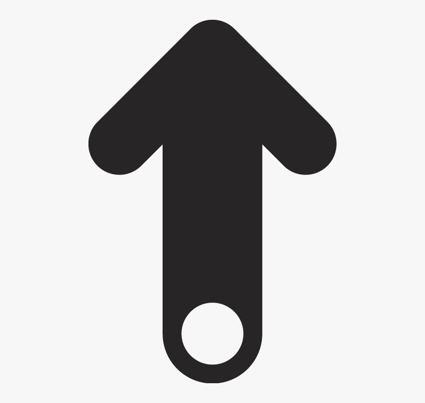 Up Arrow With White Dot Tail, HD Png Download