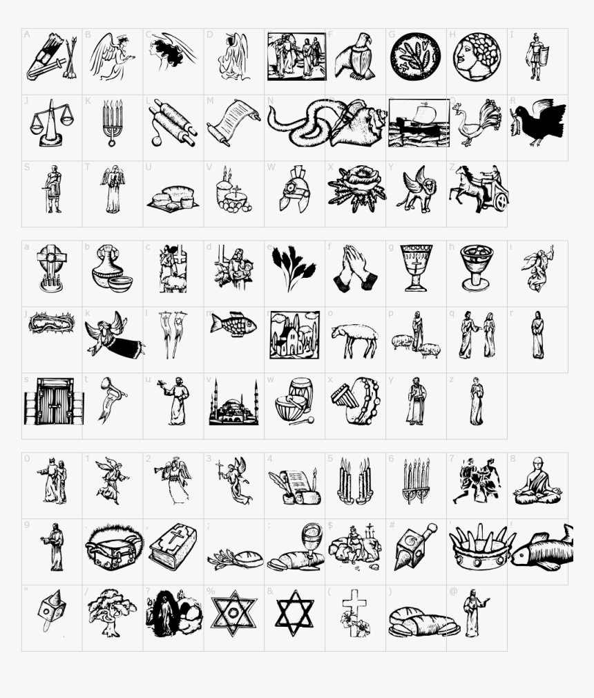 Religious Symbols Font, HD Png Download