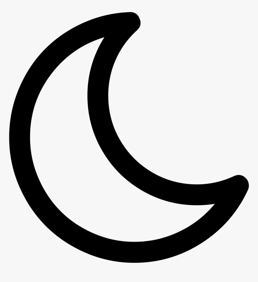 Png Icon Free - Outline Image Of Moon, Transparent Png