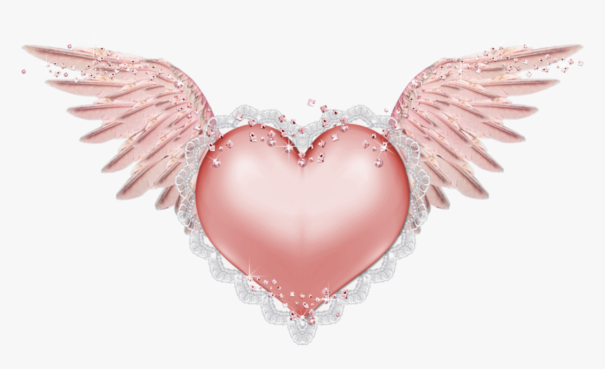 B *✿* Heart Wings, Angel Heart, My Heart Is Yours - Valentines Harley Davidson Cards, HD Png Download
