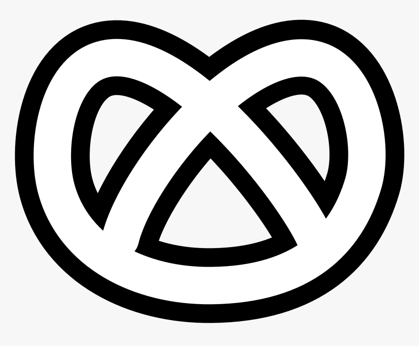 Pretzels Clipart Black And Wh - Brezel Clipart, HD Png Download