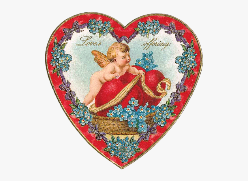 #vintage #angel #hearts #heart #love #old - Heart Angel Vintage Png, Transparent Png