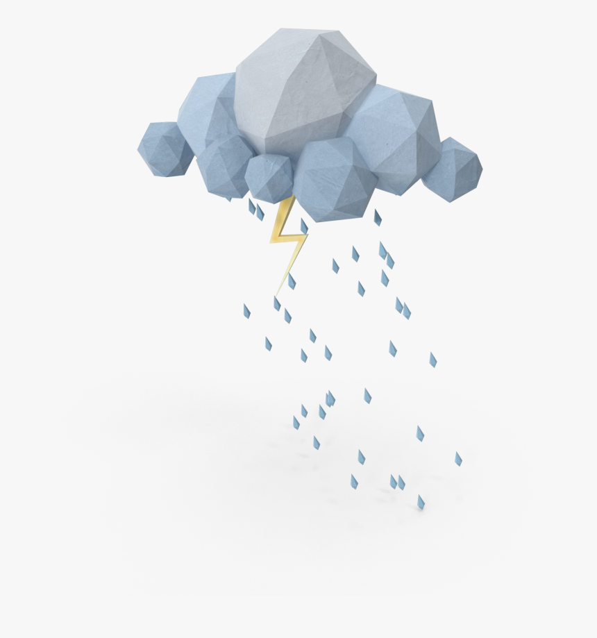 Clip Art Nuvem 3d - Low Poly Art Png, Transparent Png