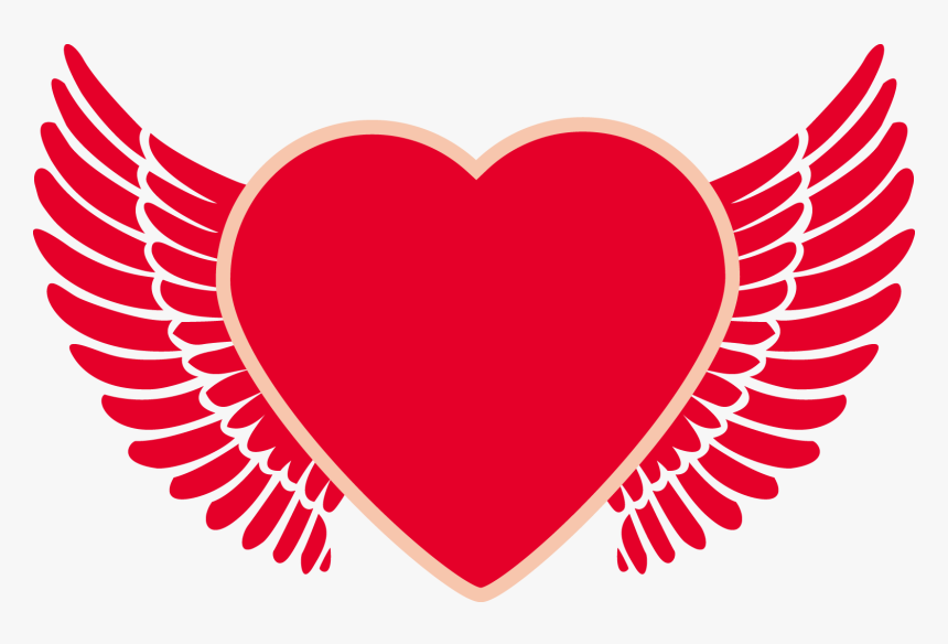 Cartoon Heart Angel Wings Png Download - Бастет И Анубис Тату, Transparent Png
