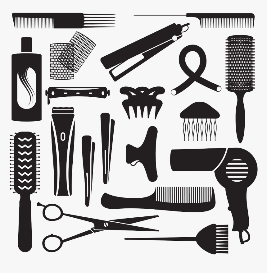 Clip Art Hair Silhouettes - Imagenes Relacionadas Con La Peluqueria, HD Png Download