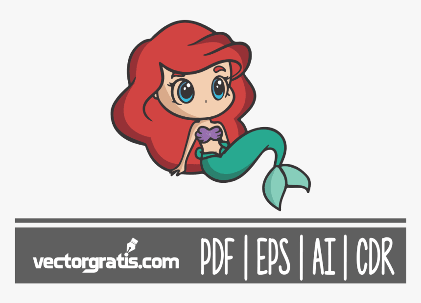 Transparent Sirenita Png - Ariel Chibi, Png Download