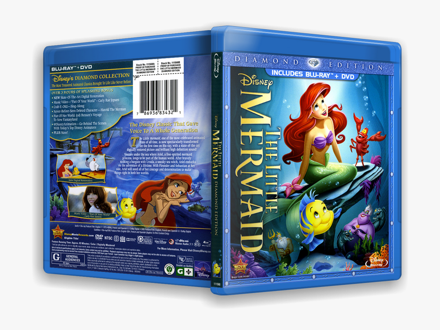 Little Mermaid 2013 Dvd Blu Ray - Little Mermaid Blu Ray Diamond Edition, HD Png Download