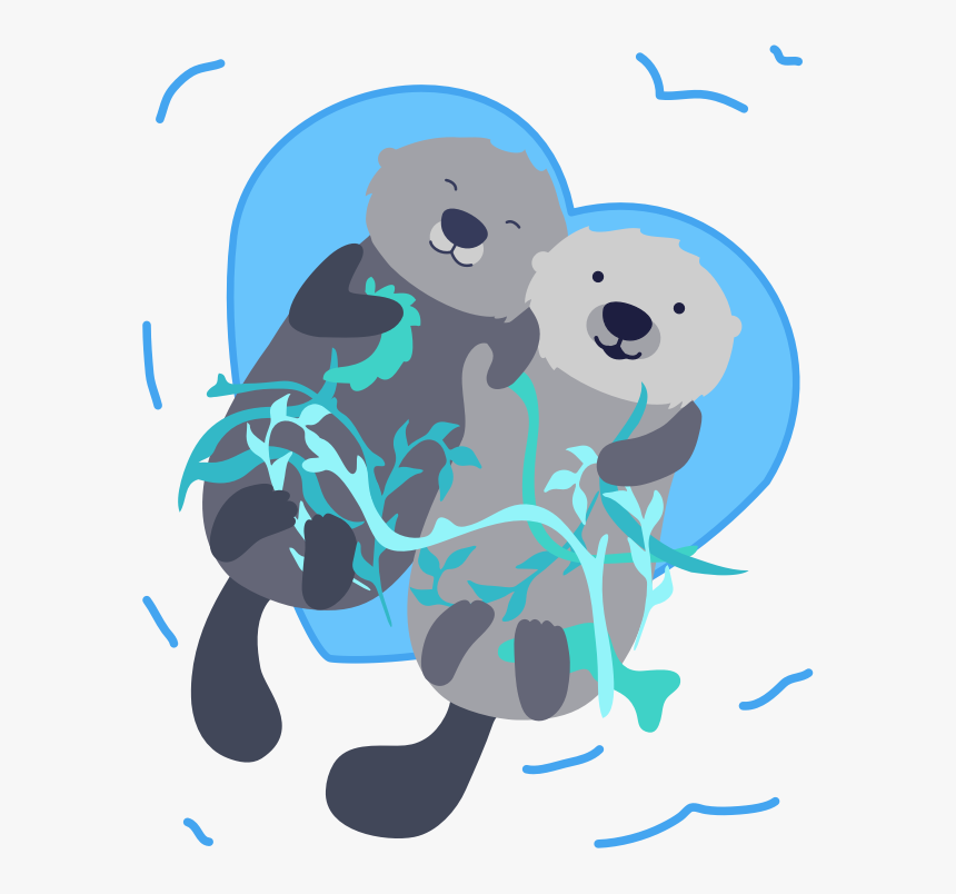 Otters - Cartoon, HD Png Download