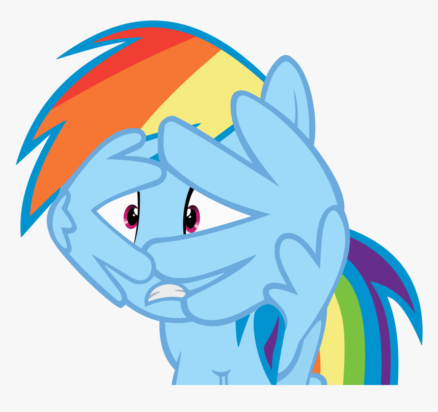 Rainbow Dash Wings Her Eyes Vector By Gturbo5 - Rainbow Dash Scared, HD Png Download