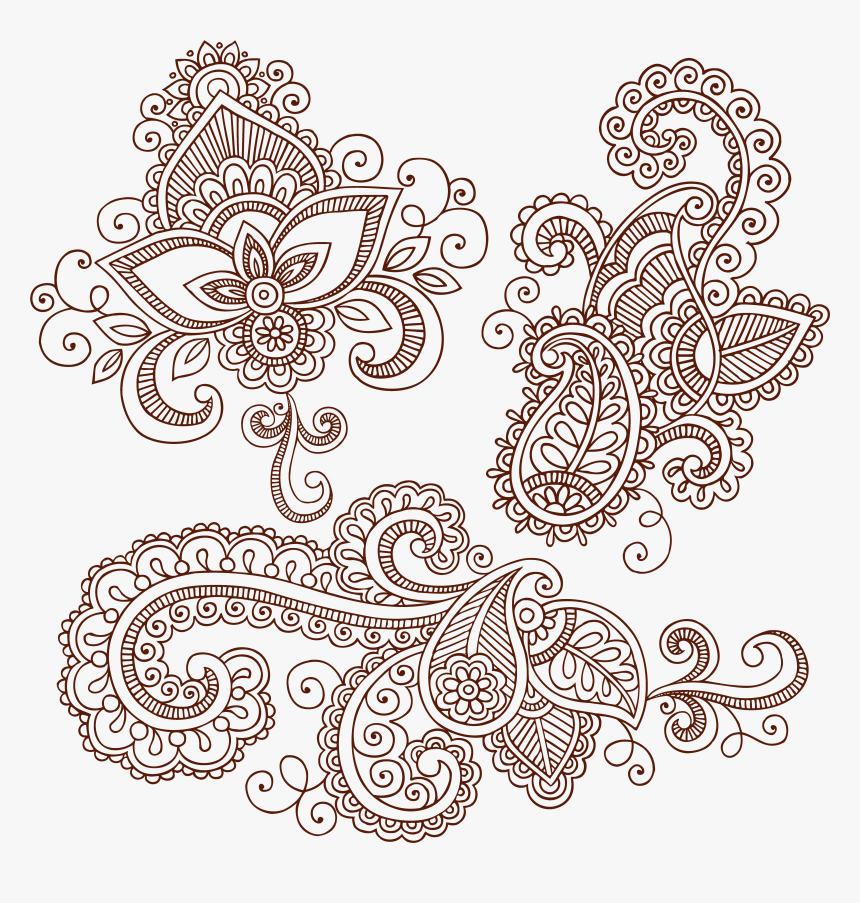 Paisley Fashion Ham Pattern Material Vector Mehndi, HD Png Download