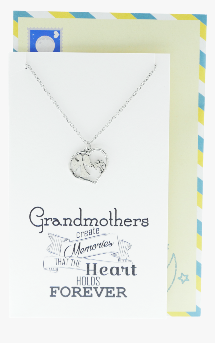 Feena Angel Heart Necklace Gifts For Grandma Quotes - Love, HD Png Download