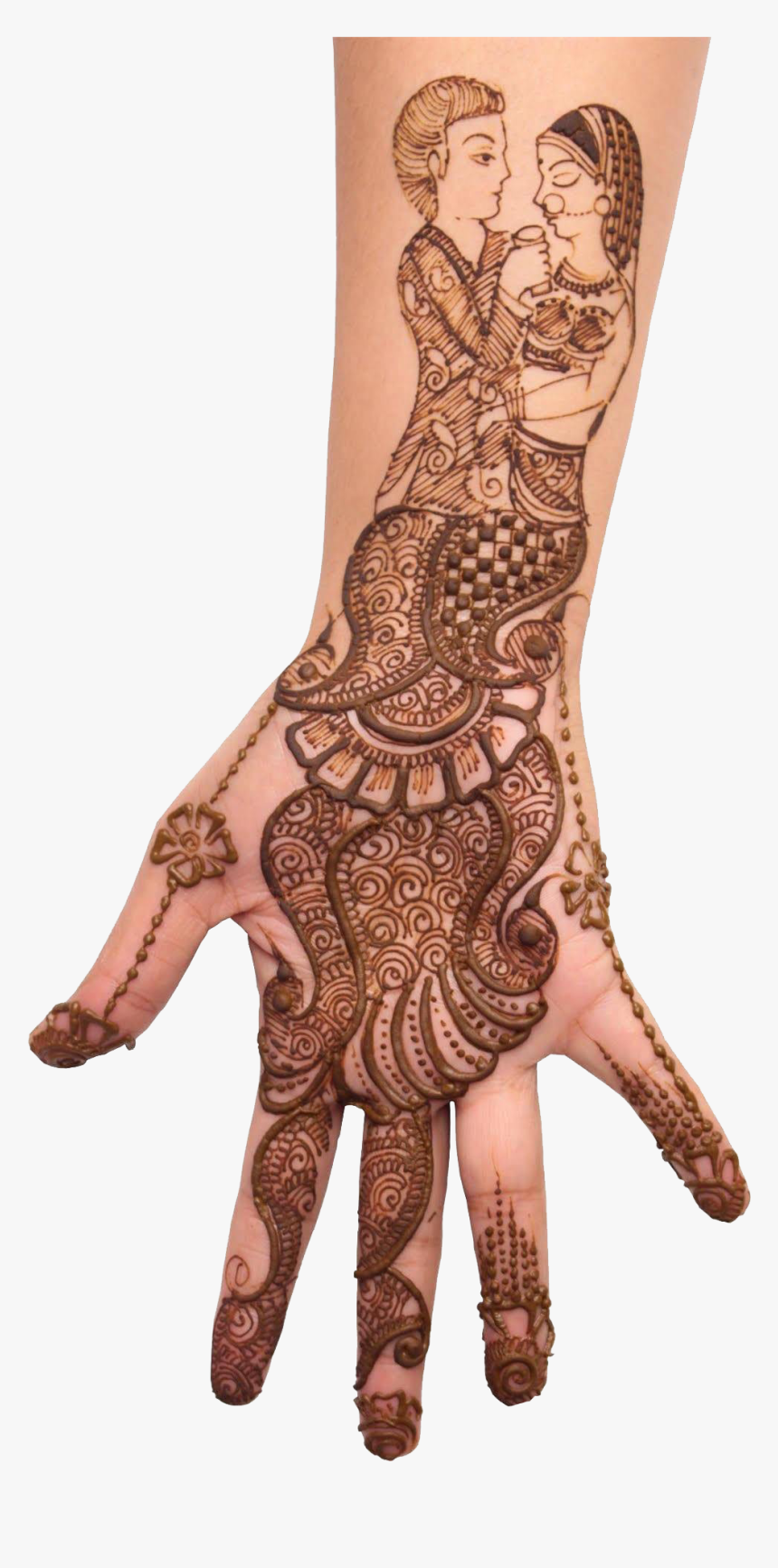 Mehndi Transparent Background - Mehndi Designs Traditional Henna Body Art, HD Png Download